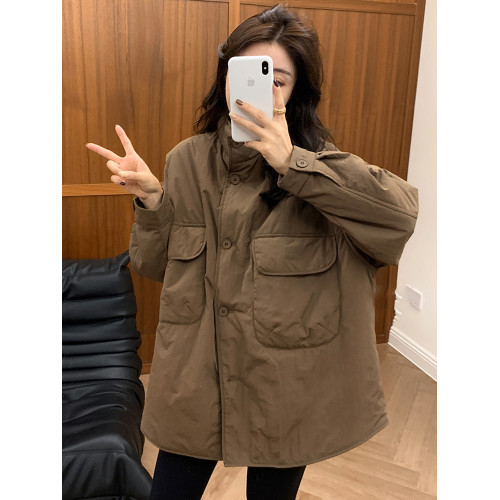 棉衣外套女秋冬新款2025爆款歐貨寬松休閒夾棉加厚中長款棉服上衣 棉衣外套女秋冬新款2025爆款歐貨寬松休閒夾棉加厚中長款棉服上衣