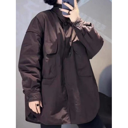 棉衣外套女秋冬新款2025爆款歐貨寬松休閒夾棉加厚中長款棉服上衣 棉衣外套女秋冬新款2025爆款歐貨寬松休閒夾棉加厚中長款棉服上衣