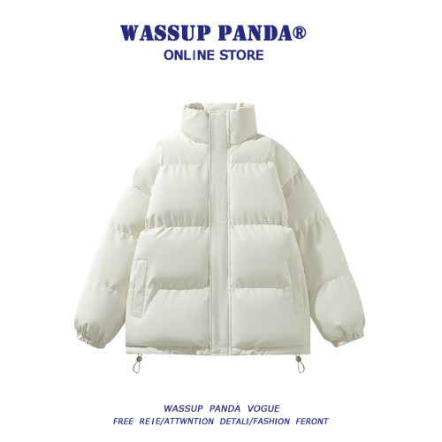 WASSUP PANDA純色立領羽絨服男冬季加厚棉襖麵包服情侶棉服外套 WASSUP PANDA純色立領羽絨服男冬季加厚棉襖麵包服情侶棉服外套