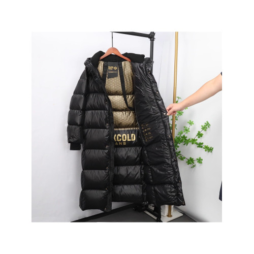 高級黑金鵞絨羽絨服2025冬季過膝長款東北超厚保暖極寒服男女同款 高級黑金鵞絨羽絨服2025冬季過膝長款東北超厚保暖極寒服男女同款