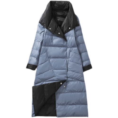 冬兩面穿輕薄羽絨服女中長款過膝白鴨絨反季大碼媽媽中老年雙面穿 冬兩面穿輕薄羽絨服女中長款過膝白鴨絨反季大碼媽媽中老年雙面穿