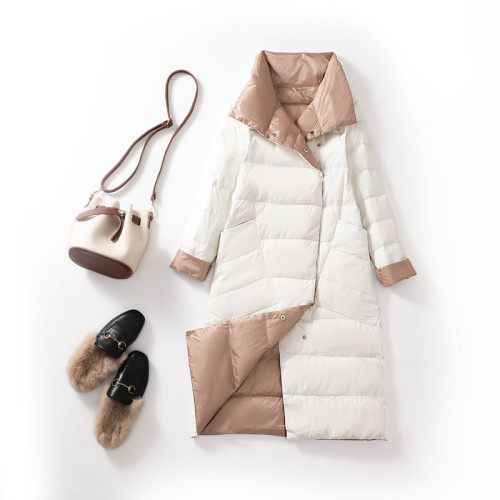 冬兩面穿輕薄羽絨服女中長款過膝白鴨絨反季大碼媽媽中老年雙面穿 冬兩面穿輕薄羽絨服女中長款過膝白鴨絨反季大碼媽媽中老年雙面穿