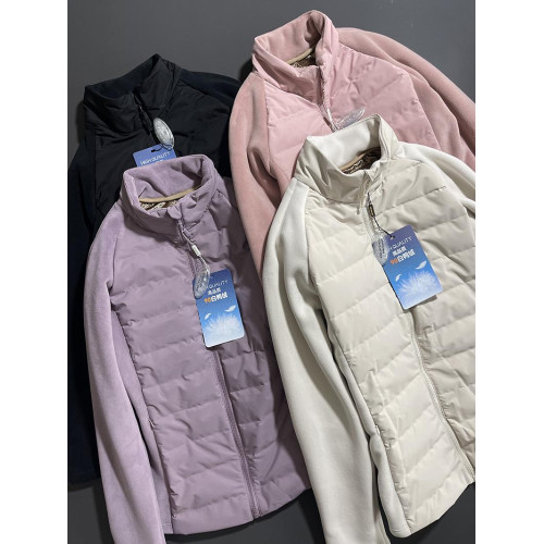 lulu秋冬季立領拼接羽絨服女2024新款加厚保暖搖粒絨外套 lulu秋冬季立領拼接羽絨服女2024新款加厚保暖搖粒絨外套