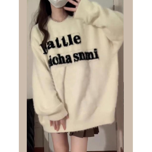 慵懶風白色毛衣女秋冬季穿搭2025新款韓系高級感軟糯內搭打底上衣