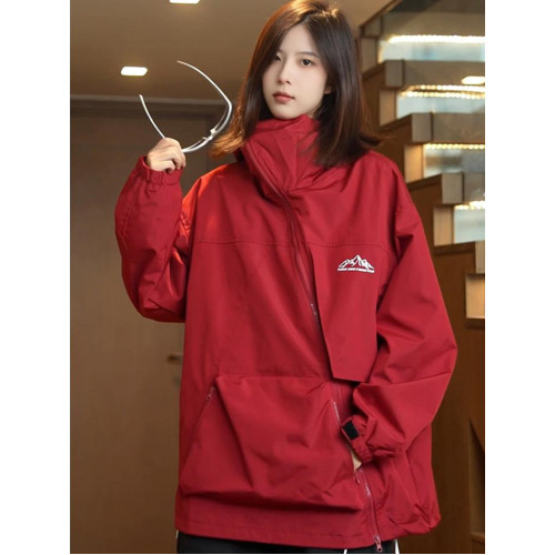 vintage美式戶外連帽沖鋒衣外套女春秋季2025新款爆款防水登山服 vintage美式戶外連帽沖鋒衣外套女春秋季2025新款爆款防水登山服