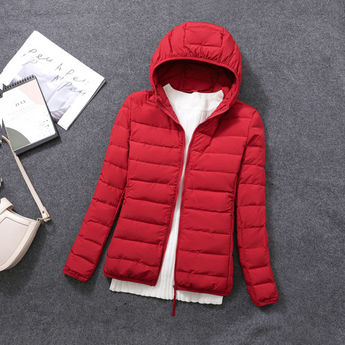 2022年新款無縫壓膠輕薄羽絨服女90白鴨絨媽媽短款連帽輕便超薄款 2022年新款無縫壓膠輕薄羽絨服女90白鴨絨媽媽短款連帽輕便超薄款