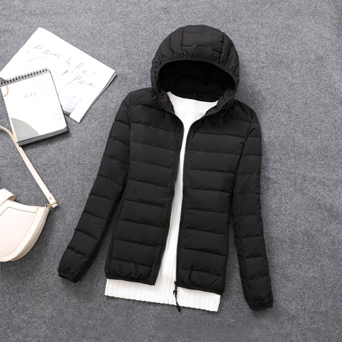 2022年新款無縫壓膠輕薄羽絨服女90白鴨絨媽媽短款連帽輕便超薄款 2022年新款無縫壓膠輕薄羽絨服女90白鴨絨媽媽短款連帽輕便超薄款