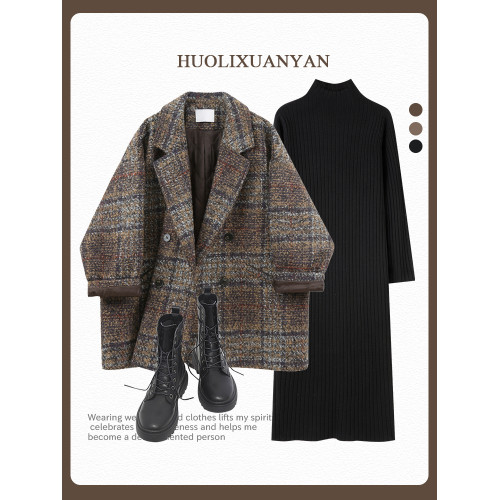 秋冬穿搭小香風毛呢外套女2025巨好看的冬裝一整套高級感西裝上衣 秋冬穿搭小香風毛呢外套女2025巨好看的冬裝一整套高級感西裝上衣