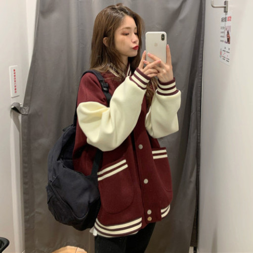 2025年新款美式棒球服韓版寬松夾克外套女學生復古港味秋冬ins潮 2025年新款美式棒球服韓版寬松夾克外套女學生復古港味秋冬ins潮