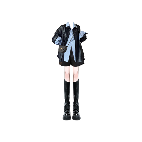 秋季流行風格黑色皮衣外套女2025新款爆款又酷又颯的美式寬松夾克 秋季流行風格黑色皮衣外套女2025新款爆款又酷又颯的美式寬松夾克