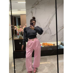 【韓女體騐卡】原單泡菜高品質泡泡袖彩色套頭毛衣