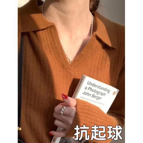 大碼polo領針織衫女秋冬復古軟糯毛衣內搭別致翻領打底衫上衣胖mm