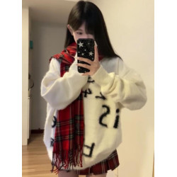 日系慵嬾風水貂絨毛衣外套女秋冬加厚高級感oversize軟糯針織上衣