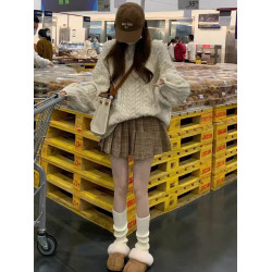 慵嬾風寬鬆復古中長款毛衣女秋冬2025新款爆款套頭內搭針織衫上衣