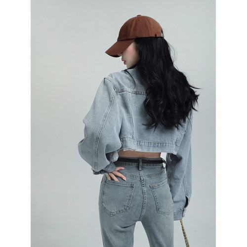 小個子辣妹短款牛仔外套女2025春秋設計感小衆寬松百搭藍色牛仔衣 小個子辣妹短款牛仔外套女2025春秋設計感小衆寬松百搭藍色牛仔衣