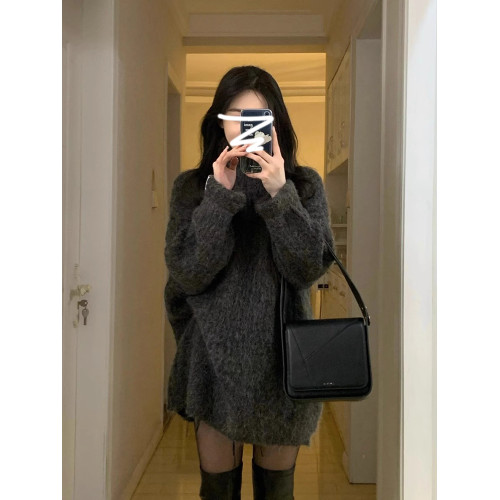 慵嬾風高領中長款軟糯毛衣女秋冬季2026新款韓系小個子初秋裝上衣