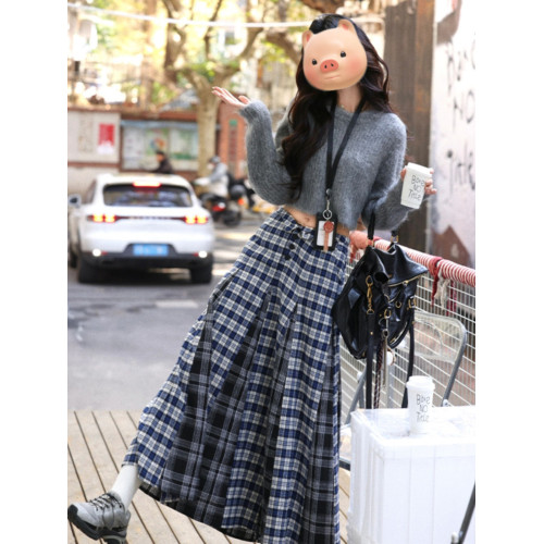 小個子灰色短款軟糯毛衣女2025早秋季新款修身顯瘦內搭針織衫上衣