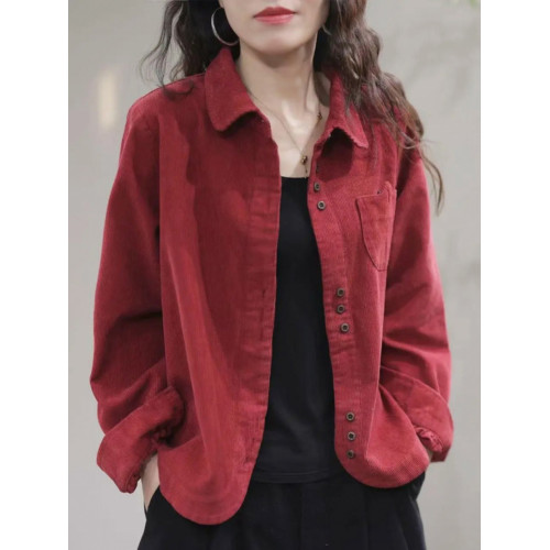 燈芯絨短外套女士春秋冬季2025年新款洋氣小個子爆款夾克時尚上衣 燈芯絨短外套女士春秋冬季2025年新款洋氣小個子爆款夾克時尚上衣