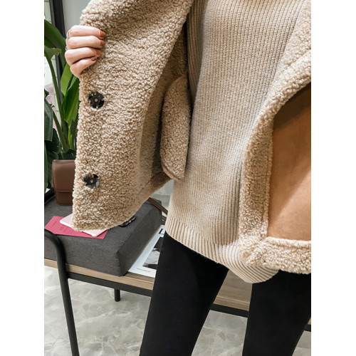 羊羔毛馬夾外套女春秋皮毛一體寬松毛絨韓版胖mm外搭無袖馬甲背心 羊羔毛馬夾外套女春秋皮毛一體寬松毛絨韓版胖mm外搭無袖馬甲背心