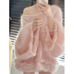 設計感寬鬆氣質名媛針織毛衣女春秋季內搭別致套頭打底衫小衆上衣