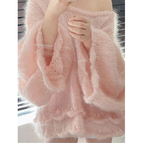 設計感寬鬆氣質名媛針織毛衣女春秋季內搭別致套頭打底衫小衆上衣