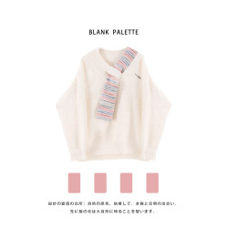 Blank palette|可愛軟糯慵嬾風高級感毛衣女韓系秋冬穿搭針織上衣