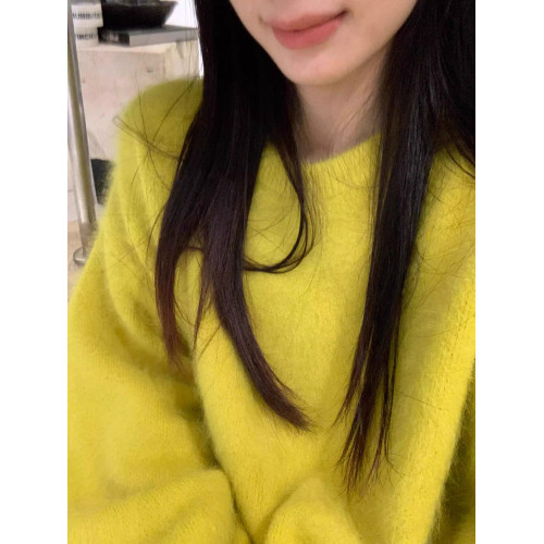 軟糯慵懶風套頭毛衣女秋冬季穿搭寬鬆高級感仿貂絨針織衫上衣女厚