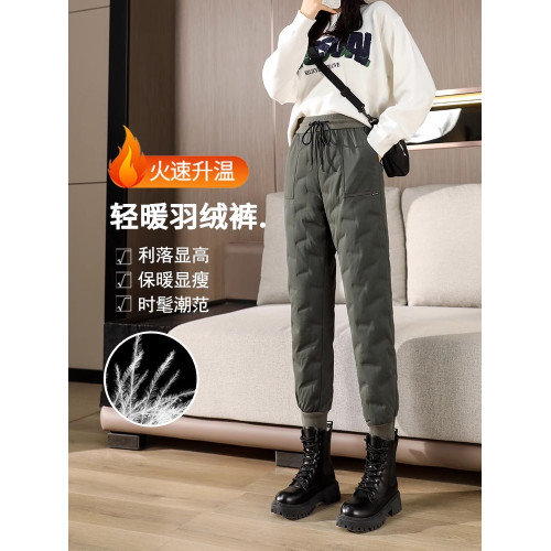 羽絨褲女外穿冬季2025新款時尚束腳東北零下40度抗寒保暖加厚棉褲