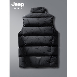 吉普男士羽絨馬甲男款冬季馬夾男坎肩大碼男裝新款背心羽絨服外套