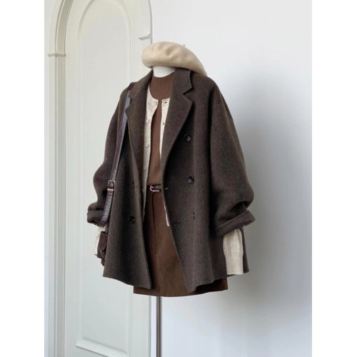 深冬獨特超好看加厚呢子大衣女入冬季2025新款毛呢外套小個子短款