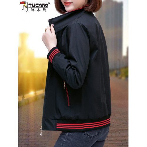 啄木鳥短外套女士夾克2025春秋季新款寬松時尚洋氣百搭棒球服上衣 啄木鳥短外套女士夾克2025春秋季新款寬松時尚洋氣百搭棒球服上衣