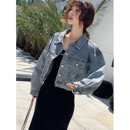 氣質短款牛仔外套女生春秋大碼韓版寬松小個子百搭夾克開衫上衣潮 氣質短款牛仔外套女生春秋大碼韓版寬松小個子百搭夾克開衫上衣潮