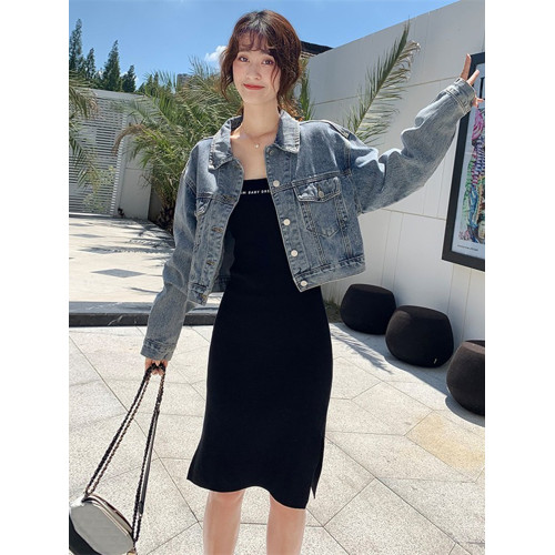 氣質短款牛仔外套女生春秋大碼韓版寬松小個子百搭夾克開衫上衣潮 氣質短款牛仔外套女生春秋大碼韓版寬松小個子百搭夾克開衫上衣潮