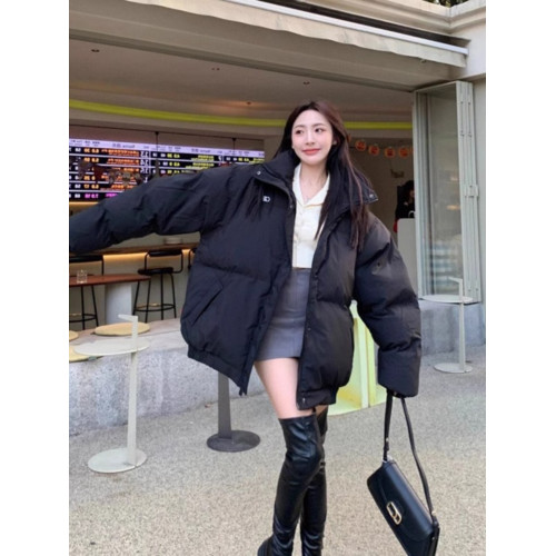 白鴨絨立領羽絨服女短款2025年冬季新款時尚小個子麵包服加厚外套 白鴨絨立領羽絨服女短款2025年冬季新款時尚小個子麵包服加厚外套