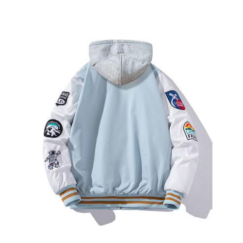 春秋冬季美式寬松刺綉棒球服男女情侶潮牌加厚夾棉飛行員夾克外套 春秋冬季美式寬松刺綉棒球服男女情侶潮牌加厚夾棉飛行員夾克外套