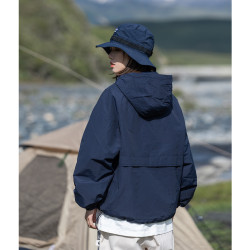 Mountain valley24FW戶外山系加絨連帽套頭沖鋒衣夾克男女款外套