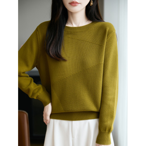 不起球100%純棉灰色毛衣女內搭秋冬2025新款加厚全棉線針織打底衫