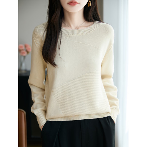 不起球100%純棉灰色毛衣女內搭秋冬2025新款加厚全棉線針織打底衫