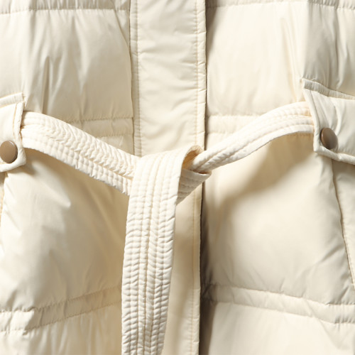 真狐狸毛領羽絨服女2025年爆款新款收腰顯瘦中長款過膝白鴨絨外套 真狐狸毛領羽絨服女2025年爆款新款收腰顯瘦中長款過膝白鴨絨外套