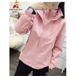 稻草人mexican戶外沖鋒衣女士新款秋冬可拆卸防風外套登山服開衫