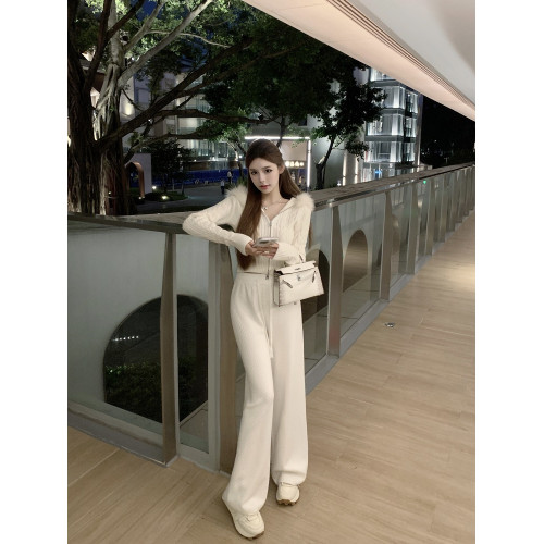 luna潞娜10.21新品毛毛連帽毛衣開衫純欲風針織衫短外套