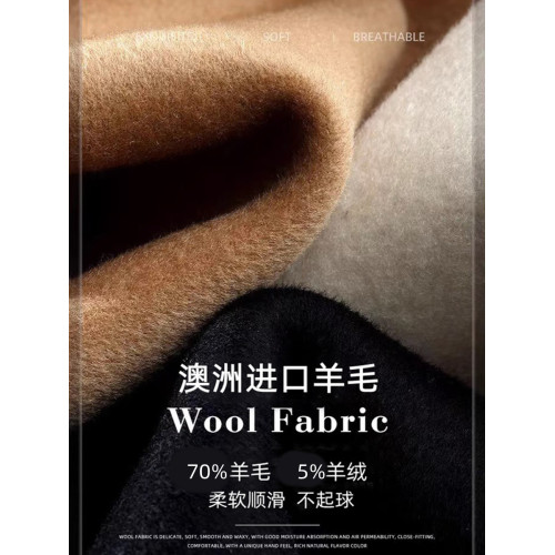 高級感黑色鬭篷羊毛羊絨大衣女小個子毛呢外套秋冬季2025新款呢子