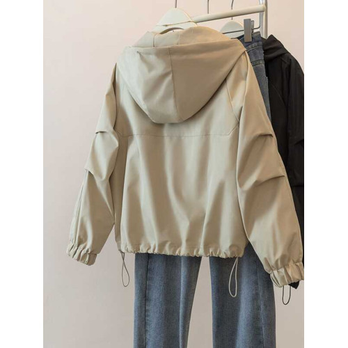 大碼夾棉加厚寬松棒球服沖鋒衣外套秋季胖mm顯瘦高級連帽夾克上衣 大碼夾棉加厚寬松棒球服沖鋒衣外套秋季胖mm顯瘦高級連帽夾克上衣