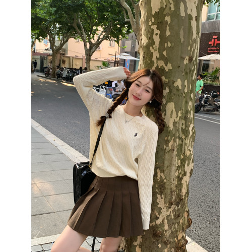 鵞黃色毛衣女款2025新款外穿軟糯麻花套頭針織衫內搭打底長袖上衣