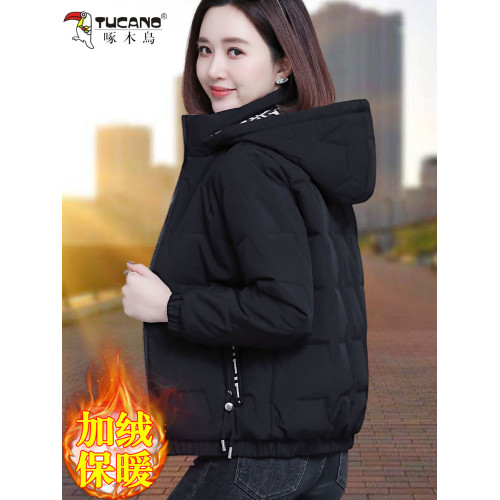 啄木鳥加絨棉衣女冬季2025新款中年媽媽洋氣冬裝棉服加厚棉襖外套 啄木鳥加絨棉衣女冬季2025新款中年媽媽洋氣冬裝棉服加厚棉襖外套