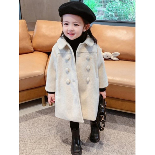 女.童雙排釦毛呢外套2024秋冬新款兒1童加厚上衣女寶寶韓版大衣潮 女.童雙排釦毛呢外套2024秋冬新款兒1童加厚上衣女寶寶韓版大衣潮