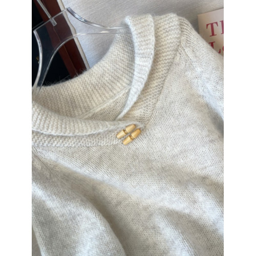 慵懶風牛角釦灰色翻領毛衣女早秋裝大碼胖mm插肩袖正肩顯瘦針織衫 慵懶風牛角釦灰色翻領毛衣女早秋裝大碼胖mm插肩袖正肩顯瘦針織衫