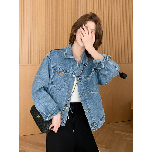 春秋季款復古港味短款牛仔外套女設計感小衆韓版百搭夾克長袖上衣 春秋季款復古港味短款牛仔外套女設計感小衆韓版百搭夾克長袖上衣