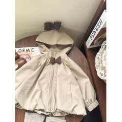 女.童韓版時尚甜美外套2025春秋季新款女寶寶洋氣時尚連帽沖鋒衣6