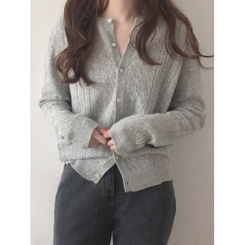 針織衫女鏤空開衫毛衣外套2025春秋新款長袖外搭秋冬薄款打底上衣 針織衫女鏤空開衫毛衣外套2025春秋新款長袖外搭秋冬薄款打底上衣